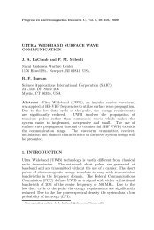 ULTRA WIDEBAND SURFACE WAVE COMMUNICATION JA ... - PIER