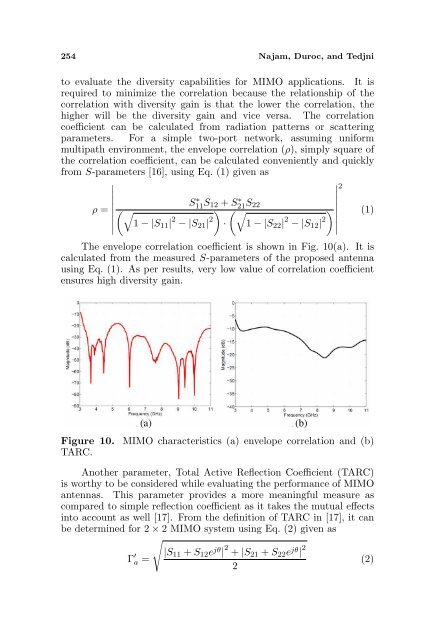 UWB-MIMO ANTENNA WITH NOVEL STUB STRUCTURE A ... - PIER