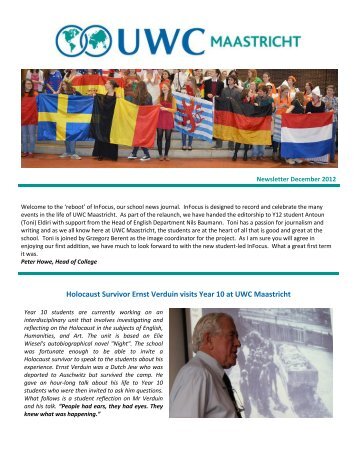 Newsletter 1 - UWC Maastricht