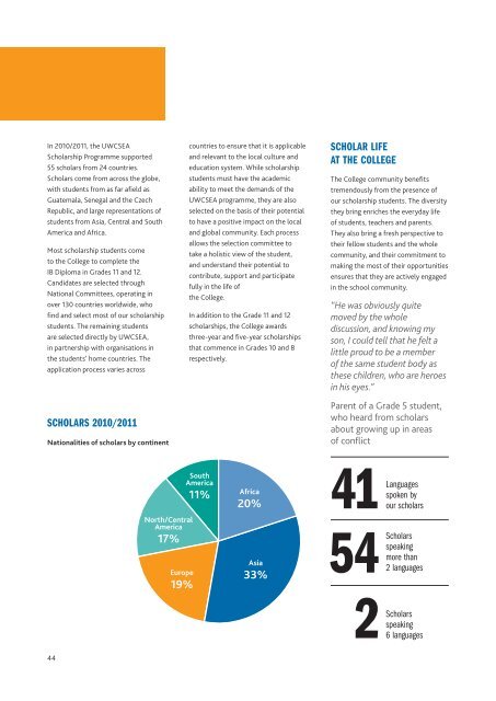 UWC SoUth eaSt aSia annUal RepoRt 2010-2011 - United World ...