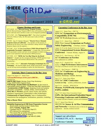 IEEE SF Bay Area Council GRID Magazine - e-GRID