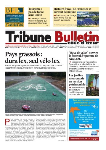 Pays grassois : dura lex, sed vélo lex - Tribune-Bulletin Côte d'Azur