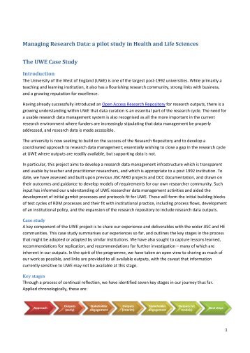 UWE Case Study - University of the West of England
