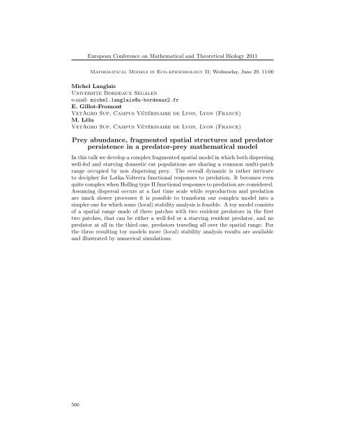 Abstracts of Posters 8-th European Conference on Mathematical ...