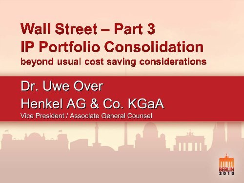 Dr. Uwe Over Henkel AG & Co. KGaA - Marques