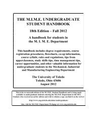 MIME Handbook Fall 2012 - College of Engineering - The University ...