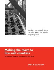 Making the move to low-cost countries - Bain & Company