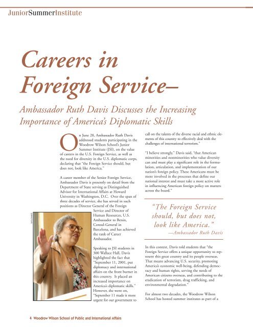 Ambassador Ruth Davis: Foreign Service Should Look Like America ...