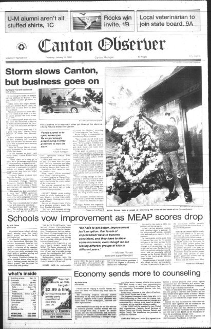 Canton Observer for January 16, 1992 - Canton Public Library