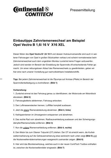Zahnriemenwechsel Magazine