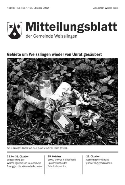 Mitteilungsblatt - Weisslingen