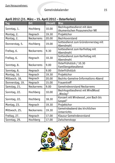 Gemeindebrief April - Juni 2012 - EmK