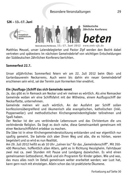 Gemeindebrief April - Juni 2012 - EmK