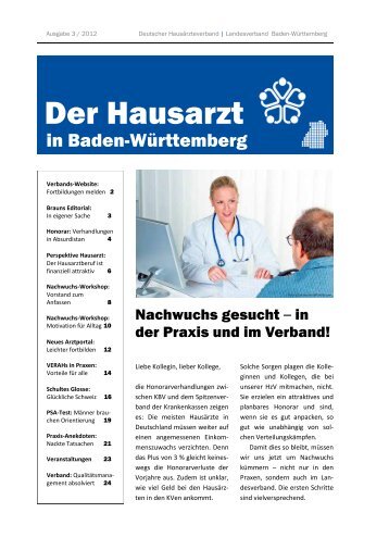 Ausgabe 3 / 2012 - Deutscher Hausärzteverband Landesverband ...