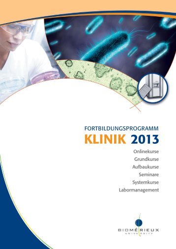Fortbildungsprogramm Klinik 2013 - bioMérieux