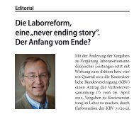 Die Laborreform, eine „never ending story“. Der ... - Urologenportal