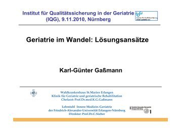 Prof. Dr. Karl-Günter Gaßmann - MDK Bayern