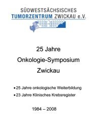 25 Jahre Onkologie-Symposium Zwickau - Südwestsächsisches ...