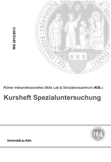 Kursheft Spezialuntersuchung - KIS - Kölner interprofessionelles ...