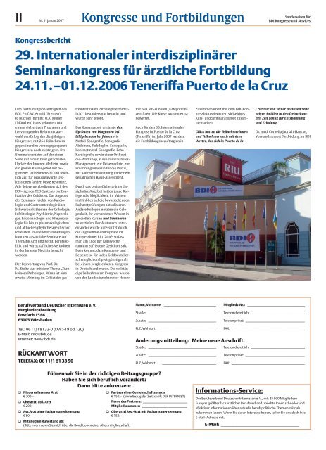 Kongresse Und Fortbildungen Beim Bdi