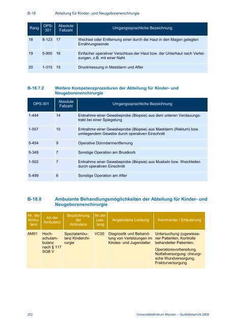 Strukturierter Qualitätsbericht