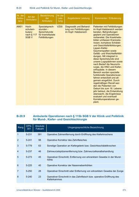 Strukturierter Qualitätsbericht