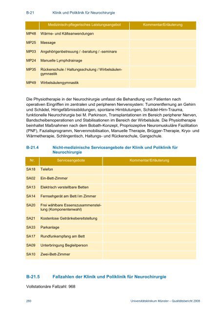 Strukturierter Qualitätsbericht