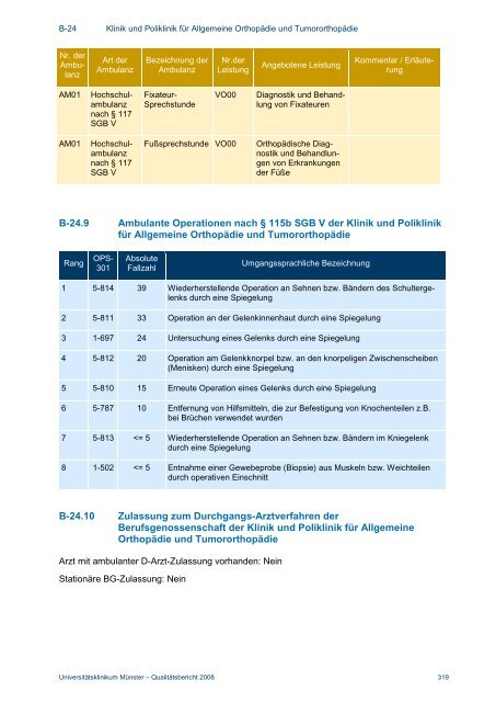 Strukturierter Qualitätsbericht