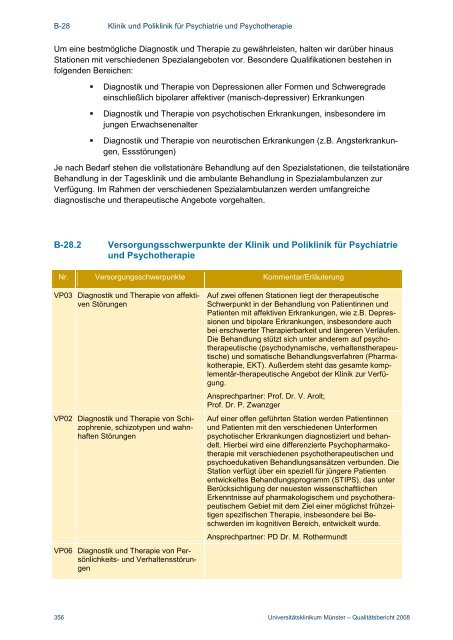 Strukturierter Qualitätsbericht