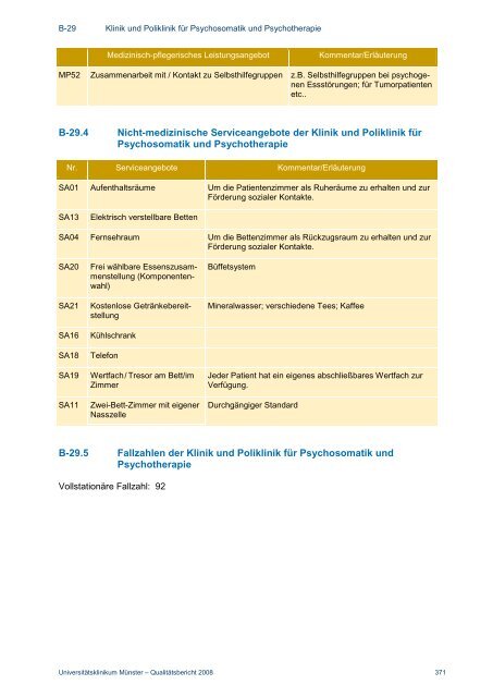 Strukturierter Qualitätsbericht