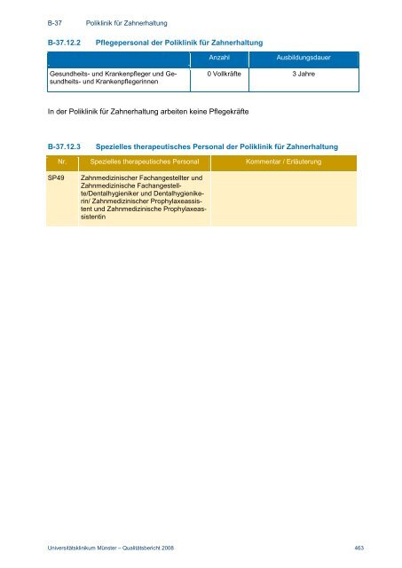 Strukturierter Qualitätsbericht