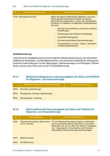 Strukturierter Qualitätsbericht