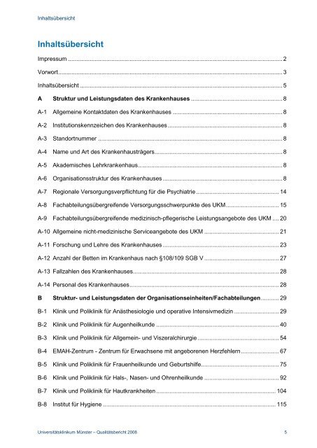 Strukturierter Qualitätsbericht