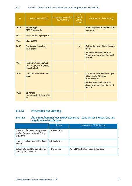 Strukturierter Qualitätsbericht