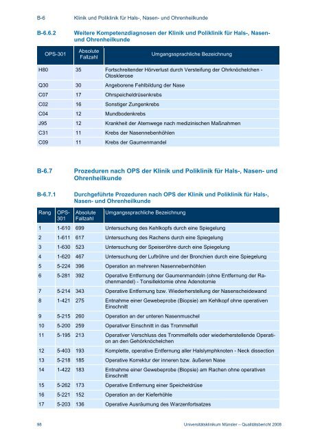 Strukturierter Qualitätsbericht