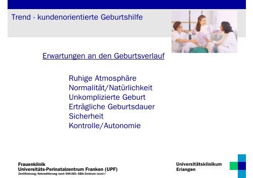 Trends in der Geburtsmedizin - Frauenklinik