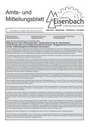 Redaktioneller Teil - Gemeinde Eisenbach