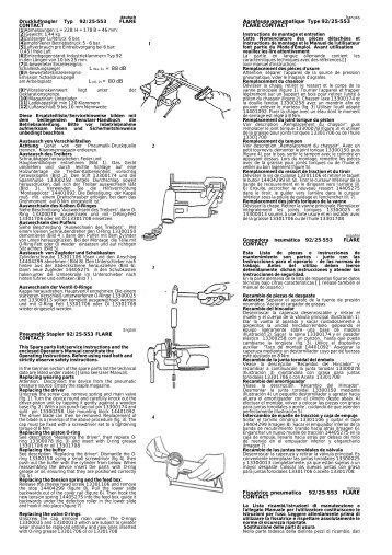 Druckluftnagler Typ 92/25-553 FLARE CONTACT L Wa, 1s ... - BeA