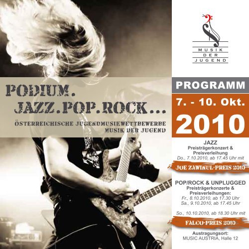 PODIUM. JAZZ. POP. ROCK... - Musik der Jugend