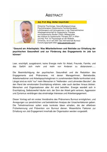 Adj. Prof. Mag. Stefan Geyerhofer - Österreichisches Netzwerk ...