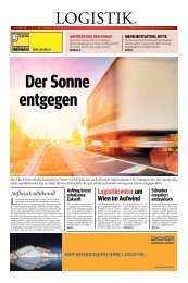 Logistikcenter um wien im Aufwind - beim Logistik-Kurier