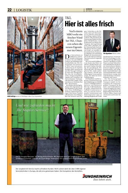 Logistikcenter um wien im Aufwind - beim Logistik-Kurier