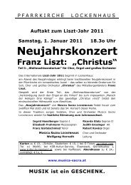 Pressetext - Lisztomania 2011