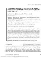 TAILORING DRY POWDER INHALER PERFORMANCE BY - RCPE