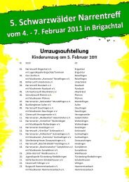 01. Narrenzunft Brigachtal e.V. Brigachtal mit Jugendkapelle ...