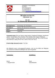 Niederschrift - Gemeinde Thalmassing