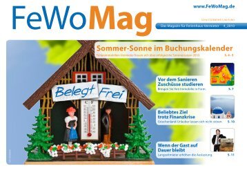 Sommer-Sonne im Buchungskalender - FeWo-direkt