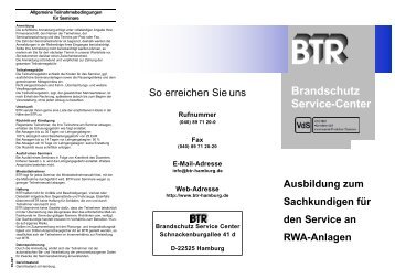 Unseren Flyer zum Thema Ausbildung von ... - BTR Hamburg