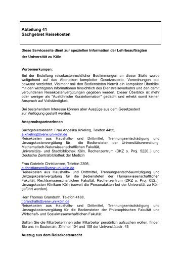 Abteilung 42 - Verwaltung - Universität zu Köln