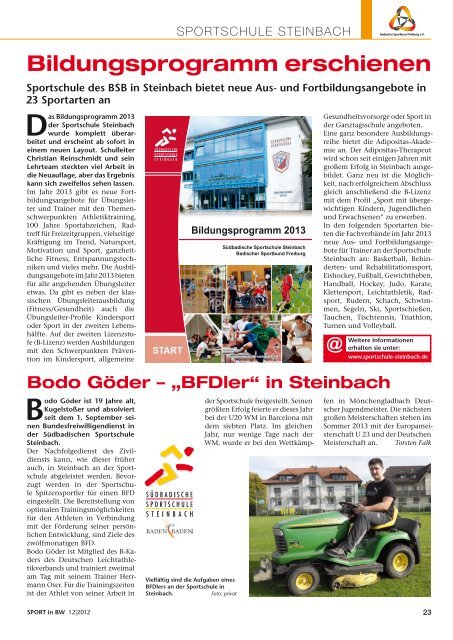 Das Magazin des Sports in Baden-Württemberg - Badischer ...